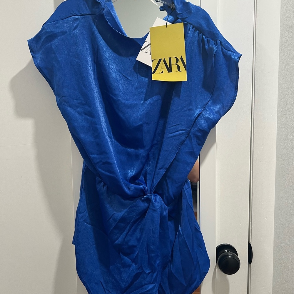 NWT Zara Royal Blue Blouse